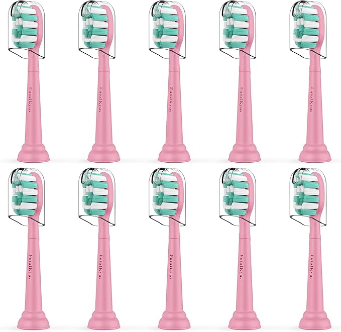 Toothbrush Replacement Heads for Philips Sonicare Plaque Control Simply Clean 4100 5100 Electric Brush Head, 10 Pack, Pink
