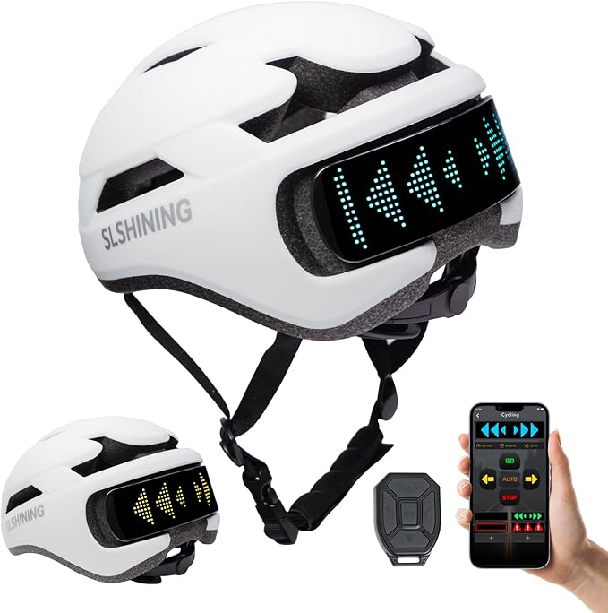 Smart Bike Helmet with Light: Bicycle Helmets for Adult Teens for Mountain & Road Cycling Electric Scooter Skateboard Skating-StrideForce Fitness