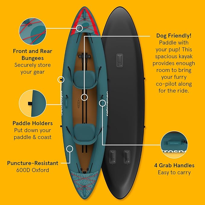 Retrospec Coaster Single & Tandem Inflatable Kayak-StrideForce Fitness