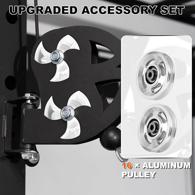 Wall Mounted Power Rack – 1600LB Capacity Compact Commercial Home Gym with Dual Cable Crossover, LAT Pulldown, Multi-Grip Pull-Up Bar & Landmine Attachment for Small Spaces, P67 Striker Red-StrideForce Fitness