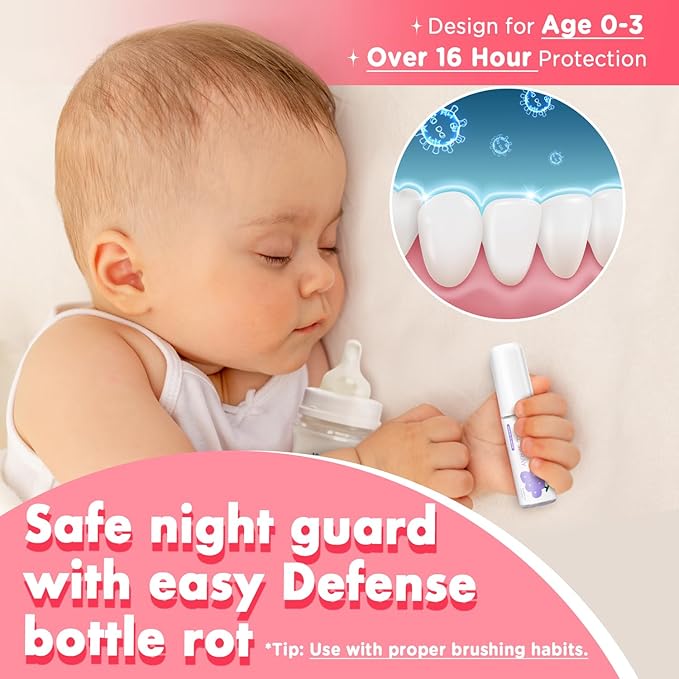 Mouth Spray for Kids Toddler Toothpaste Helper Fluoride Free Baby Toothpaste Cavity Protection Oral Care with Natural P113+ Antibacterial Peptide for Newborns to Age 6 (Original&Strawberry)