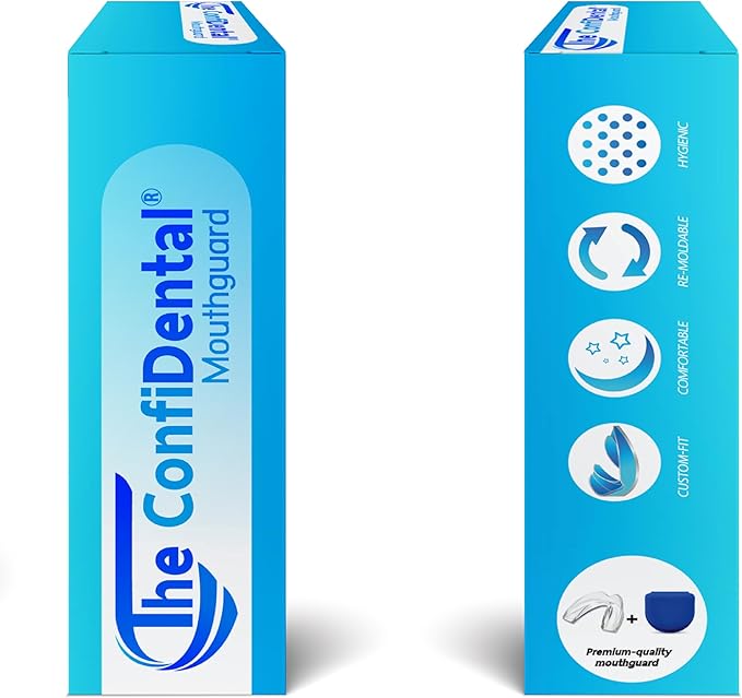 The ConfiDental - Pack of 4 Moldable Mouth Guard for Teeth Grinding Clenching Bruxism, Sport Athletic, Whitening Tray, Including 2 Regular and 2 Heavy Duty Guard (2 (LLL) Regular 2 (II) Heavy Duty)