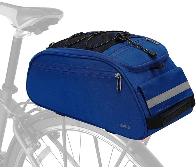 MOSISO Bike Rack Bag, Waterproof Bicycle Trunk Pannier Rear Seat Pouch Cycling Bike Carrier Backseat Storage Luggage Saddle Shoulder Bag-StrideForce Fitness
