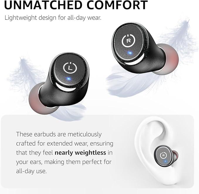 TOZO T10 Wireless Earbuds Bluetooth 5.3 Headphones, App Customize EQ, Ergonomic Design, 55H Playtime, Wireless Charging Case, IPX8 Waterproof Sound in-Ear Headset, 2025 New Version-StrideForce Fitness