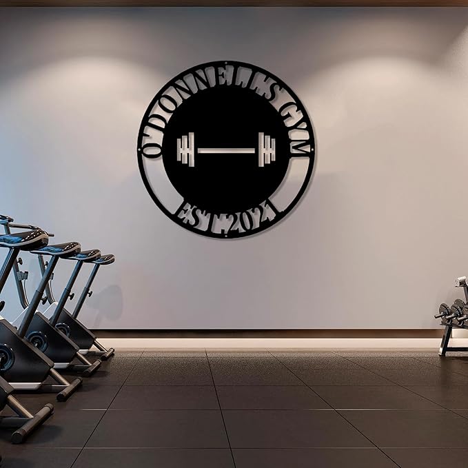 Luxury Personalized Home Gym Metal Sign, Gym Decor, Workout Room Sign-StrideForce Fitness