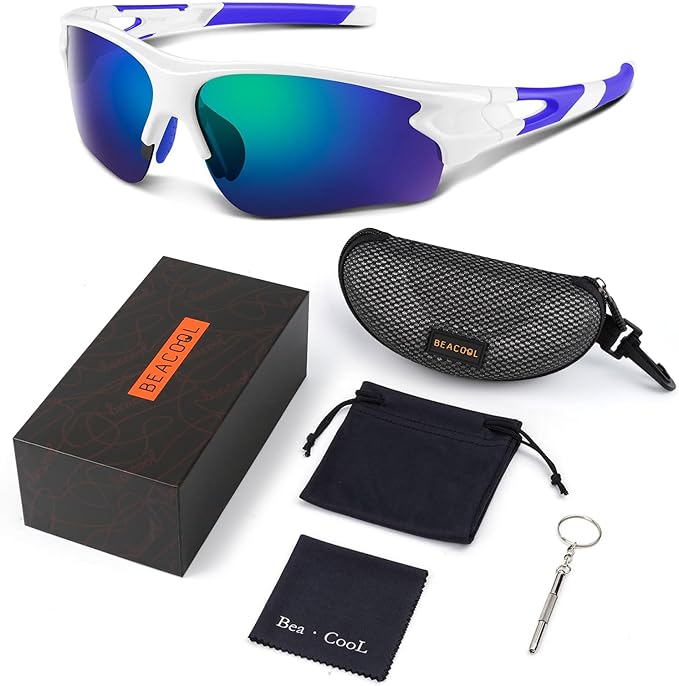 BEACOOL Polarized Sports Sunglasses for Men Women Youth Baseball Fishing Cycling Running Golf Motorcycle Tac Glasses UV400-StrideForce Fitness