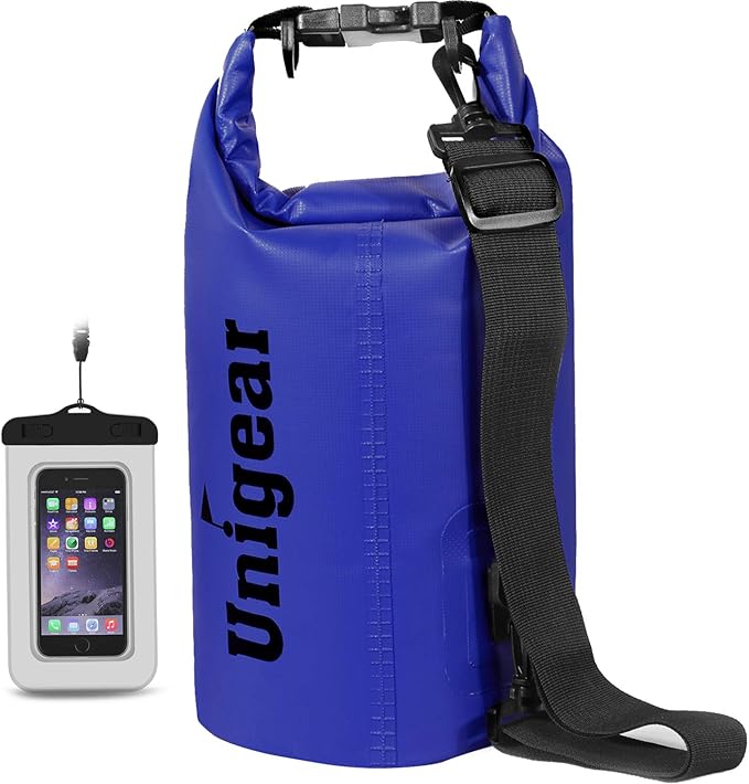 Unigear Dry Bag Waterproof, 2L/5L/10L/20L/30L/40L Floating and Lightweight Bags for Kayaking, Boating, Fishing, Swimming and Camping with Waterproof Phone Case-StrideForce Fitness