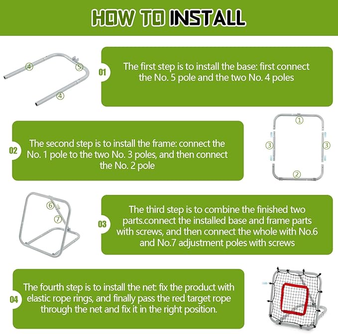 3' x 3'/1.67' x 1.67' Pro Portable Baseball and Softball Rebounder Adjustable Heavy Duty Pitch-Back Net with Bag Strap Fielding Trainer Net 3 Angles Ground Balls Line Drives Pop Flies-StrideForce Fitness