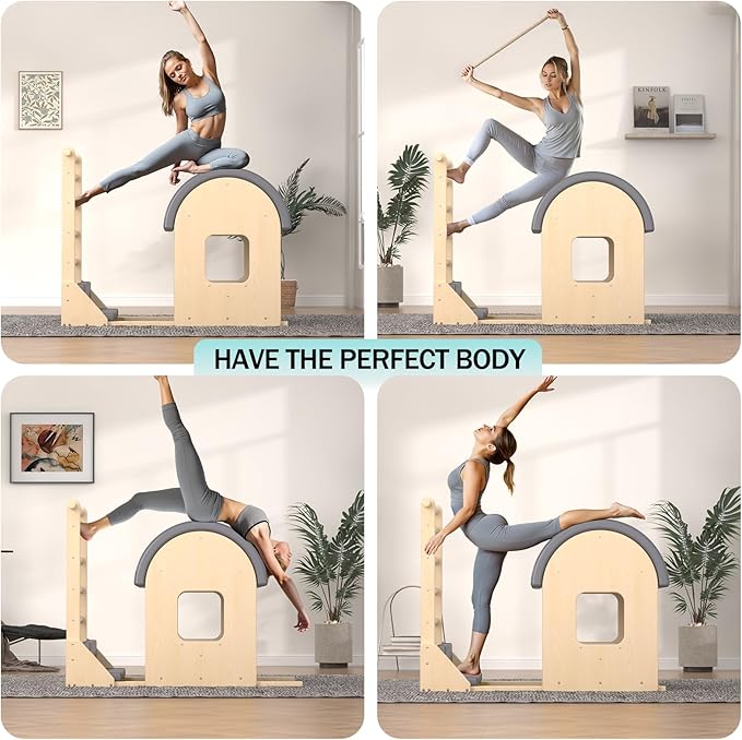 Pilates Barrel, Pilates Spine Corrector is Designed for People who Work in Offices, Pilates Arc Corrects Posture, Relaxes,Stretches to Make The Spine Soft and Supple- Sturdy Solid-3h09n1-StrideForce Fitness