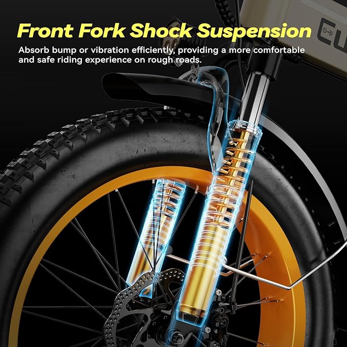 Foldable Electric Bike for Adults, 30+MPH, 48V 20Ah Removable Lithium Battery up to 80Miles, 20" Fat Tire 1000W Peak Motor Dirt Ebike Adult Electric Bicycle for Commute Beach Mountain E Bike-StrideForce Fitness