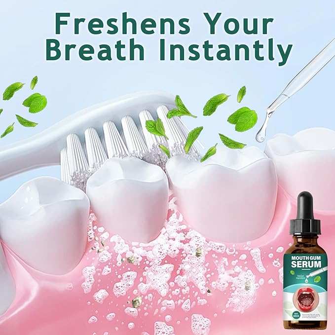 Gum Restore Drops, Gum Repair for Receding Gums & Stain Removal, Bad Breath Treatment for Adults(Dark Green)