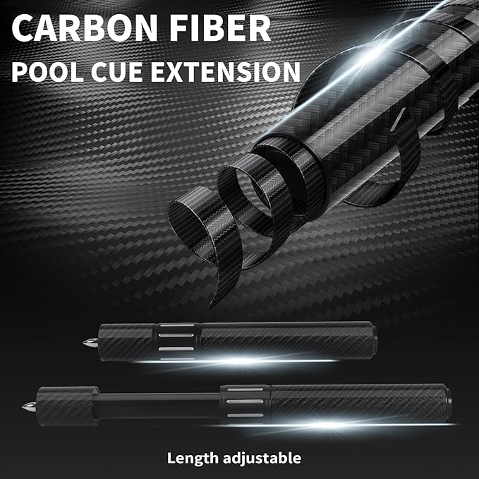Kmise Professional Pool Cue Stick - 19 20 21oz Canadian Maple Cue Sticks, Low Deflection Shaft with Telescopic Carbon Fiber Extension, Pool Sticks for Aults, Billiard Cue Sticks with Leather Cue Case-StrideForce Fitness