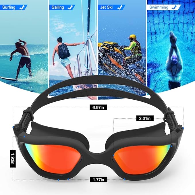 ZIONOR G1 Polarized Swimming Goggles for Unisex Adult Women Anti Fog 100% Anti UV Diving Goggles-StrideForce Fitness