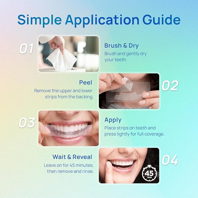 Whitebite Pro Natural Pap Teeth Whitening Strips (14 Treatments / 28 Strips) | Pineapple & Coconut Enzyme Formula | Enamel-Safe, Non-Slip, Gentle for Sensitive Teeth