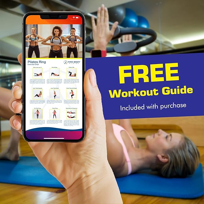 ProBody Pilates Fitness Circle – 14 Inch Pilates Ring for Focusing on Toning Inner Thighs, Arms, and Core-StrideForce Fitness