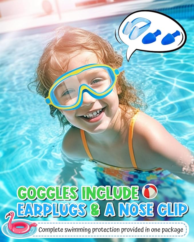 Rantizon Swim Goggles 2 Pack, Wide View Anti Fog&UV Swimming Goggles for Audlt, No Leaking Swim Glasses for Men Women Kids-StrideForce Fitness