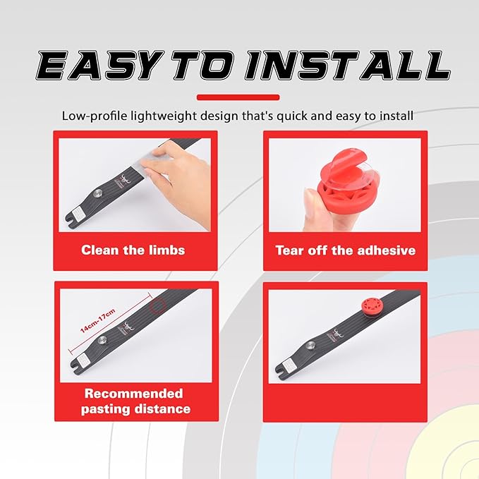 Archery Bow Stabilizer Solid Rubbe Limbs Vibration Damper for Youth Compound Bows, 2-Pack-StrideForce Fitness