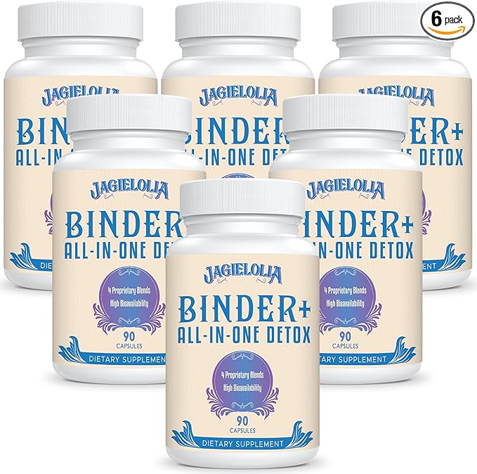 All-In-One Detox Binder Supplement 1500 MG - High Bioavailability, Liver Gut Detox Cleanse with Activated Charcoal, Zeolite & Bentonite Clay for Toxins, Liver, Digestive, 540 Vegan Capsules-StrideForce Fitness