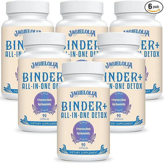 All-In-One Detox Binder Supplement 1500 MG - High Bioavailability, Liver Gut Detox Cleanse with Activated Charcoal, Zeolite & Bentonite Clay for Toxins, Liver, Digestive, 540 Vegan Capsules-StrideForce Fitness