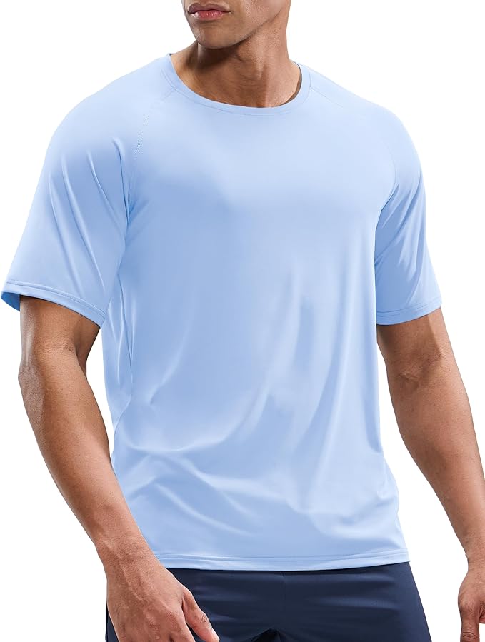 MIER Men's Dry Fit Workout T-Shirts Athletic Running Tee Short Sleeve Crew Neck Gym Tops, Polyester, Moisture Wicking-StrideForce Fitness