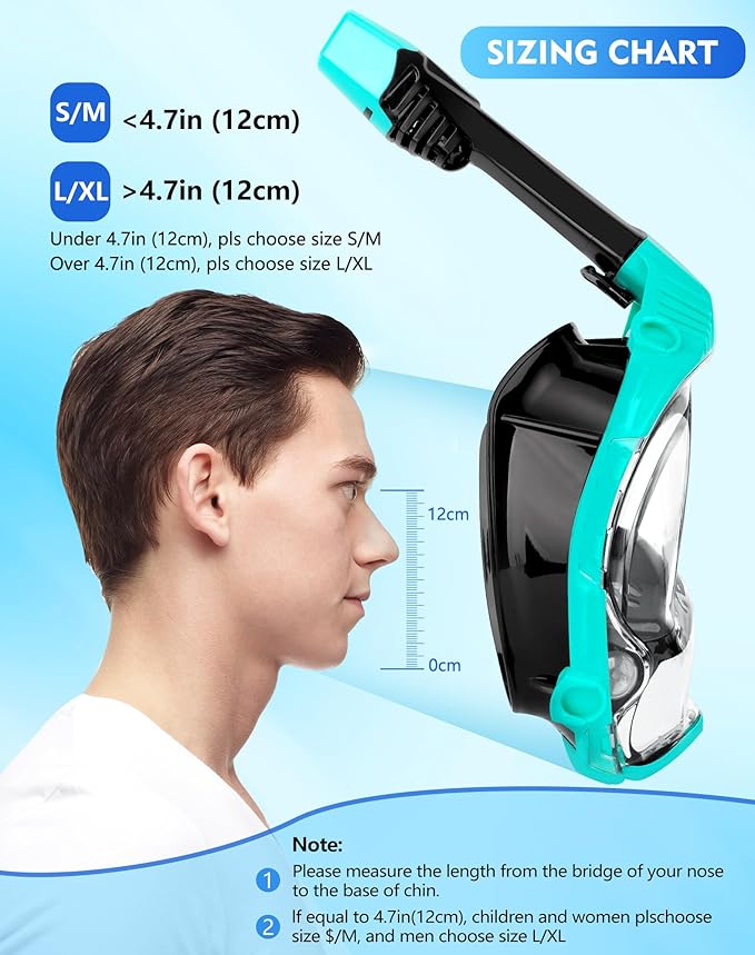 VGKE Full Face Snorkel Mask for Adults, 180 Degree HD Panoramic View Snorkeling Gear with Waterproof Phone Pouch, Anti-Leak & Anti-Fog, Breathe Freely Suitable for Men/Women-StrideForce Fitness