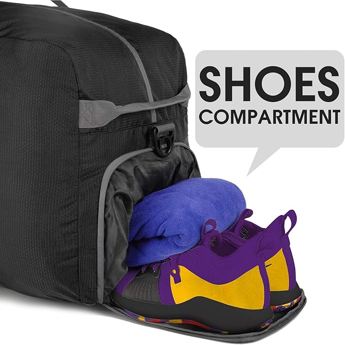 WANDF Foldable Travel Duffel Bag 60-120L Duffle Carry on for Women and Men-StrideForce Fitness