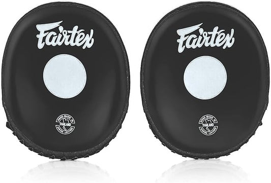 Fairtex FMV15 Muay Thai Boxing Focus Punch Mitts | Premium Syntek Leather Boxing Mitts-Lightweight & Durable Microfiber | Curved Design for Precision, Shock Absorbent & Enhanced Accuracy-StrideForce Fitness