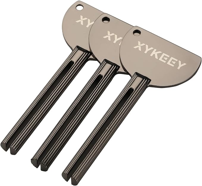 Tube Key Tooth Paste Squeezer – Set of 3 Manual Toothpaste Squeezer, XYKEEY Toothpaste Tube Squeezers (Black)