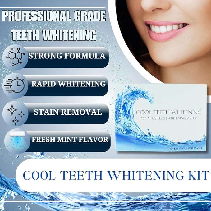 Teeth Whitening Kit 4 Syringes (3ml) New Strongest 44% Carbamide Peroxide Teeth Whitening Gel Light Trays Retainer Case Included Vegan Tooth Whitener