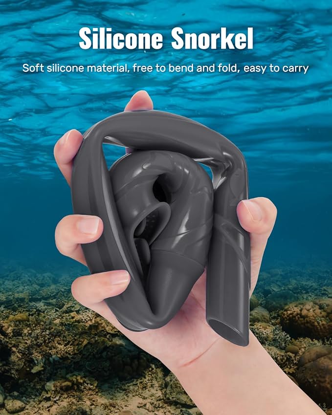 W WSTOO Adults Diving Snorkel Breathing Tube Silicone Flexible Foldable Snorkel Anti-Drop for Freediving Swim Training,Diving and Scuba Diving,Easy to Carry for Travel-StrideForce Fitness
