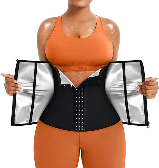 TrainingGirl Waist Trainer for Women Lower Belly Waist Trimmer Corset Tummy Wrap Workout Sweat Belt Band Sports Sauna Suit-StrideForce Fitness