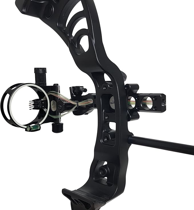 SAS Essence 019" Bow Sight with Micro Adjust Detachable Bracket with LED Sight Light for Archery Compound Bows Hunting Shooting-StrideForce Fitness