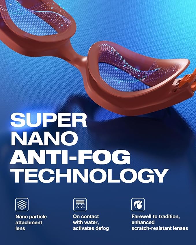 ZIONOR G1 Nava Super Anti-Fog Unisex Swim Goggles Mirror/Bright Smoke Lens-StrideForce Fitness