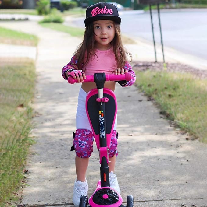 Soft-Style Kids Knee and Elbow Pads with Bike Gloves, Flexible Impact-Resistant Gear for Ages 2-11, Designed for Balance Bikes, Roller-Skating, and Skateboarding-StrideForce Fitness