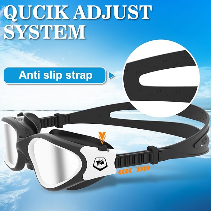 WIN.MAX Polarized Swimming Goggles Swim Pool Goggles Anti Fog Anti UV No Leakage Clear Vision for Men Women Adults Teenagers-StrideForce Fitness