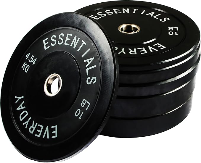 2-Inch Olympic Bumper Plates, Perfect Weight Plates for Weightlifting and Strength Training, Multiple Weights Available-StrideForce Fitness