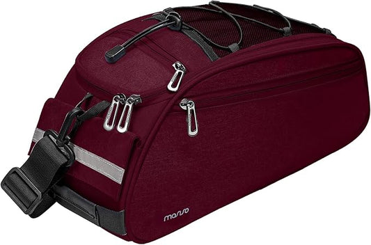 MOSISO Bike Rack Bag, Waterproof Bicycle Trunk Pannier Rear Seat Pouch Cycling Bike Carrier Backseat Storage Luggage Saddle Shoulder Bag-StrideForce Fitness