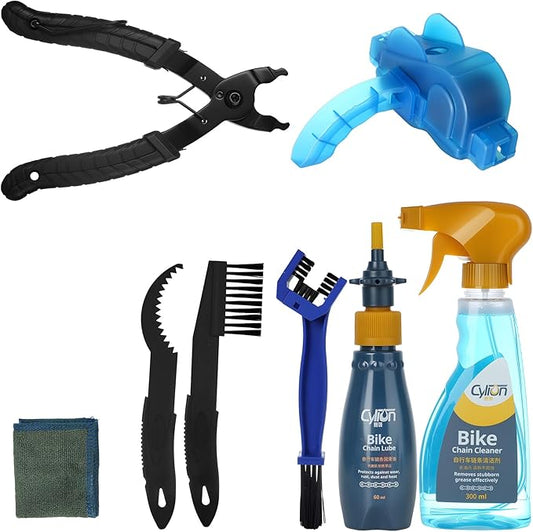 Bicycle Cleaning Kit including chain cleaner,chain brush,maintenance tool,chain lube,chain degreaser-StrideForce Fitness