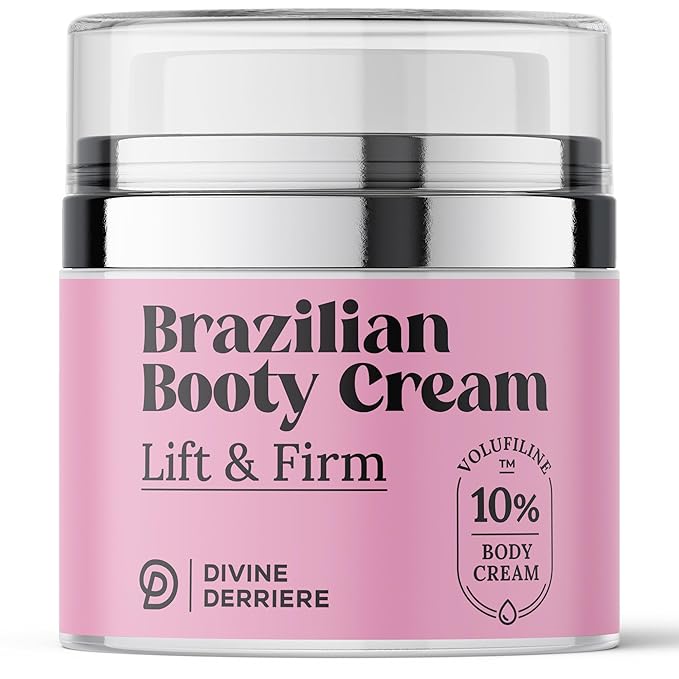 Divine Derriere Brazilian Body Butter Cream, Lift and Firm Body Cream with Volufiline Helps Reduce the Appearance of Cellulite for a Lifted and Firm-looking Derriere, Bum Bum Cream, 50ml-StrideForce Fitness