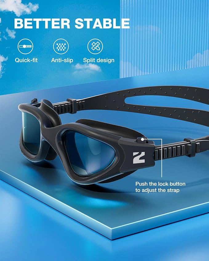 ZIONOR Swim Goggles, G1 SE Swimming Goggles Anti-fog for Adult Men Women-StrideForce Fitness