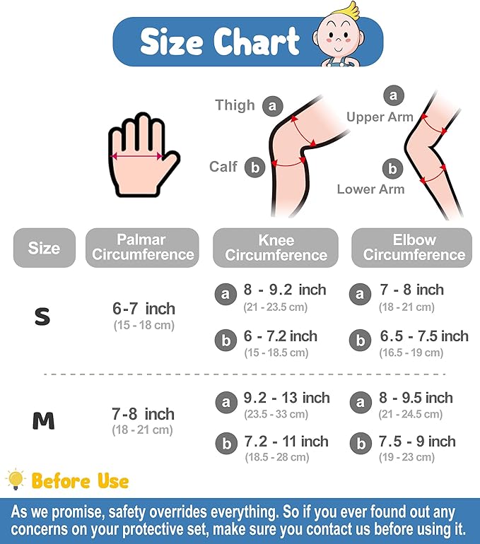 Simply Kids Knee and Elbow Pads with Wrist Guards, HardSoft Pad Tech. - CPSIA Certified Protective Gear Set - Inline Roller Skate Skateboard Bike Knee Pads for Kids Child Girls Boys Toddler Youth-StrideForce Fitness