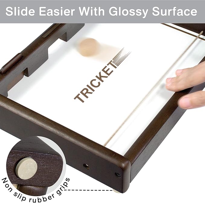 Tricket VS Checkers : Wooden Multi Tabletop Indoor Portable Board Games for Kids and Family-StrideForce Fitness