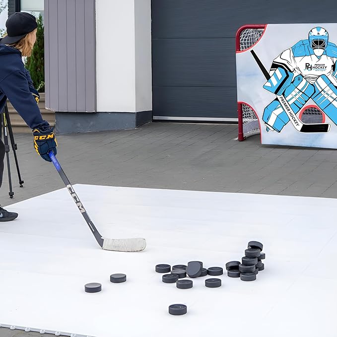 Premier Sports – Hockey Flooring Tiles for Training - 15 Pack of 12 x 12“ – Hockey Floor Mat for Creating Training Space - Hockey Training Equipment – for Hockey Stickhandling and Shooting Practice-StrideForce Fitness