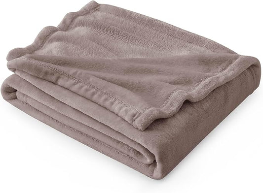 Bedsure Fleece Blankets Twin Size Mocha Brown - 300GSM Lightweight Plush Fuzzy Cozy Soft Blanket for Bed, Sofa, Couch, Travel, Camping, 60x80 inches-StrideForce Fitness