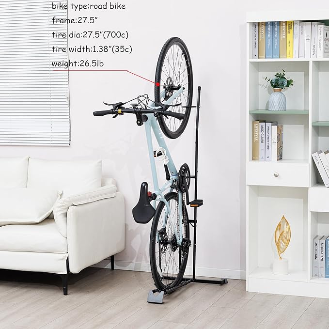 YueTong Vertical Bike Stand, 2 Bike Rack Garage, Upright and Horizontal, Indoor Bicycle Storage for Floor.-StrideForce Fitness