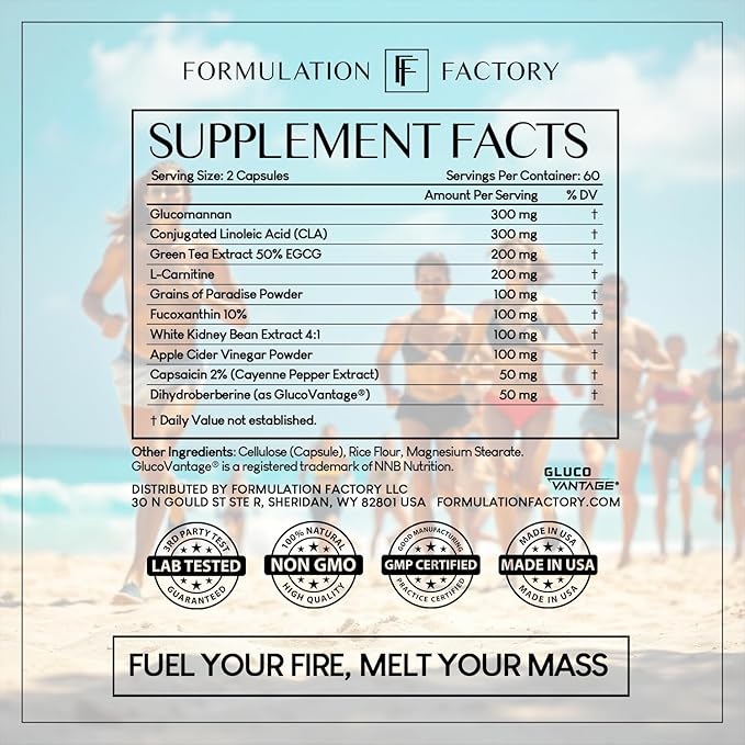 Melt Mode 10-in-1 Wellness Supplement with Green Tea Extract, L-Carnitine, CLA, Glucomannan, Apple Cider Vinegar & More, Supports Metabolism & Energy (2 Month Supply, 120 Capsules)-StrideForce Fitness