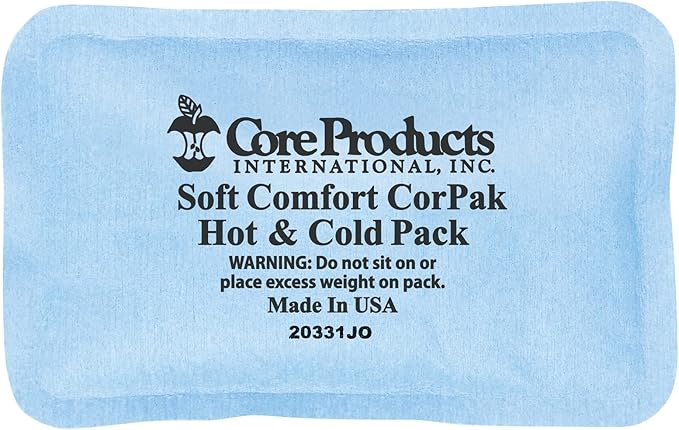 Core Products Soft Comfort CorPak – Reusable Hot & Cold Therapy Pack, Ice Pack for Injuries, No-Frost Compress for Muscle, Back & Joint Pain Relief – 3" x 5", Made in USA-StrideForce Fitness