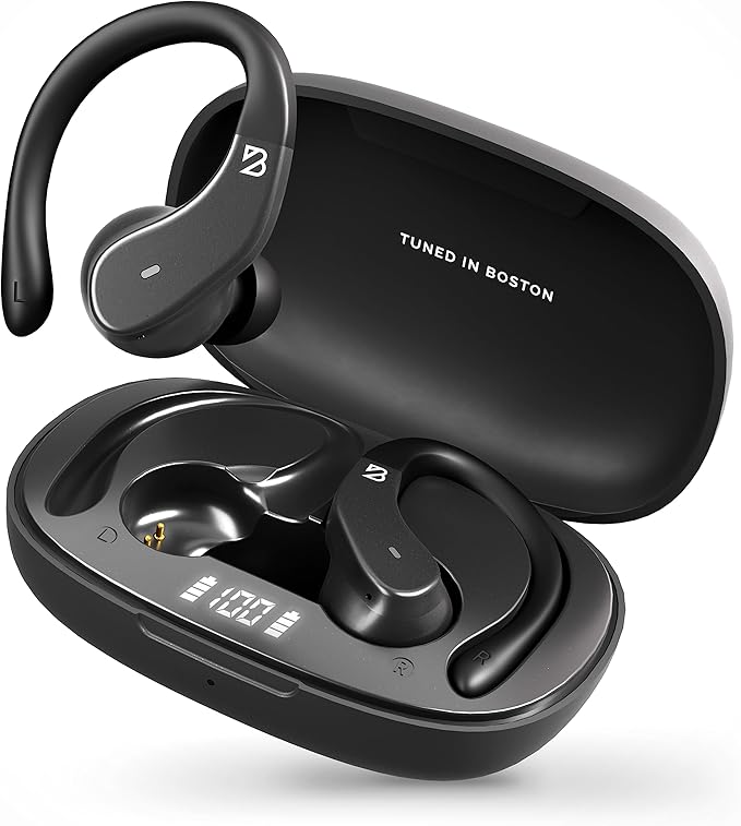 Back Bay Audio - Runner's Wireless Earbuds Bluetooth Headphones for Sports, Hook Over The Ear Buds, Deep Bass, Wrap Around Earphones with Earhooks for Running, Workout Wireless Headphones for The Gym-StrideForce Fitness
