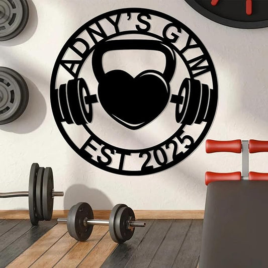 Luxury Personalized Gym Metal Sign, Custom Home Gym Sign, Home Gym Decorations, Gifts for Fitness Lovers, Workout Room Decor, Gym Signs for Home Gym, Christmas Gifts 3-StrideForce Fitness
