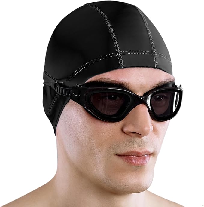 AqtivAqua Swimming Goggles, DX Wide View Swim Goggles for Adult Men Women, Anti Fog No Leaking-StrideForce Fitness